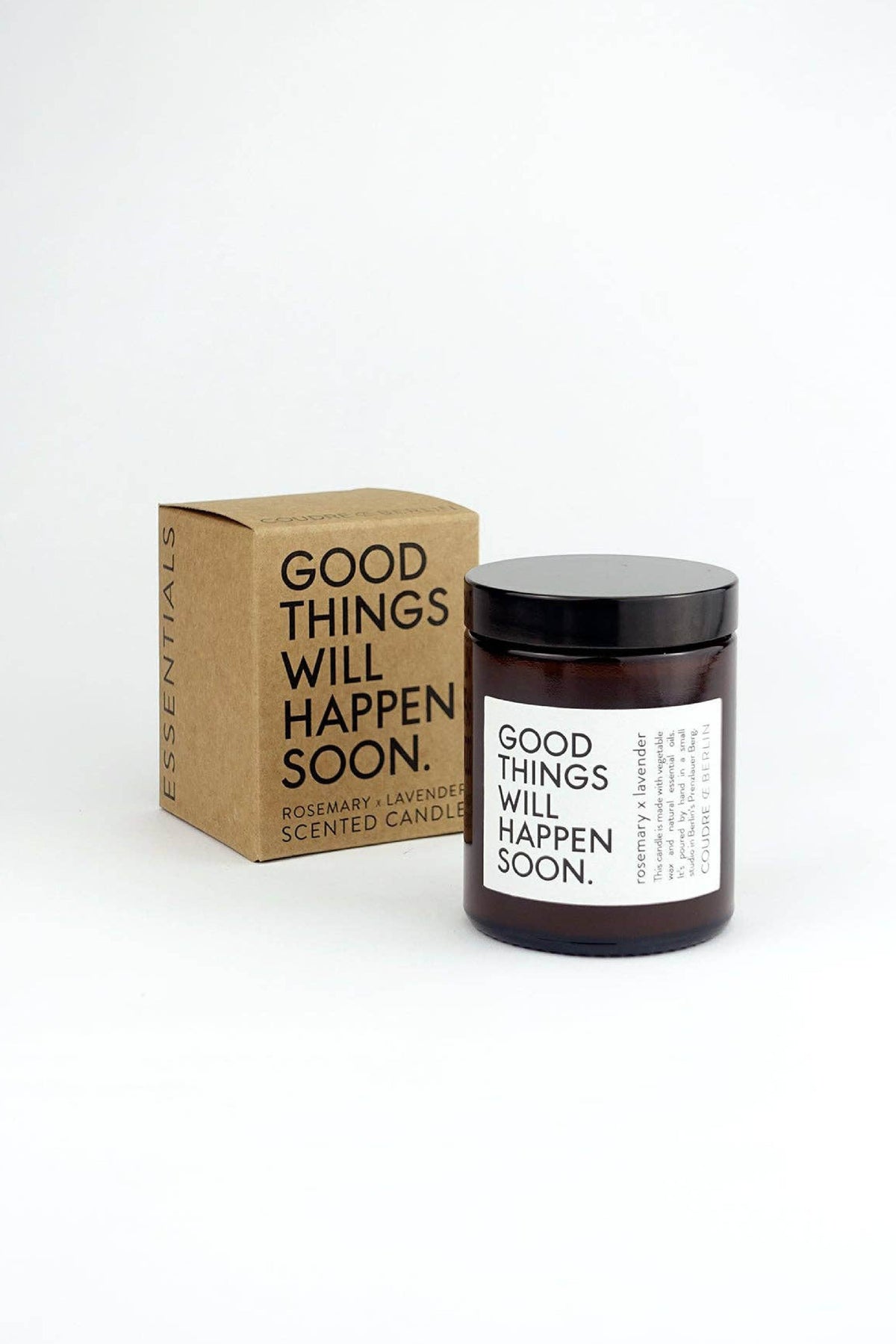 Rosemary x Lavender scented candle Good Things Will Happen Soon COUDRE BERLIN