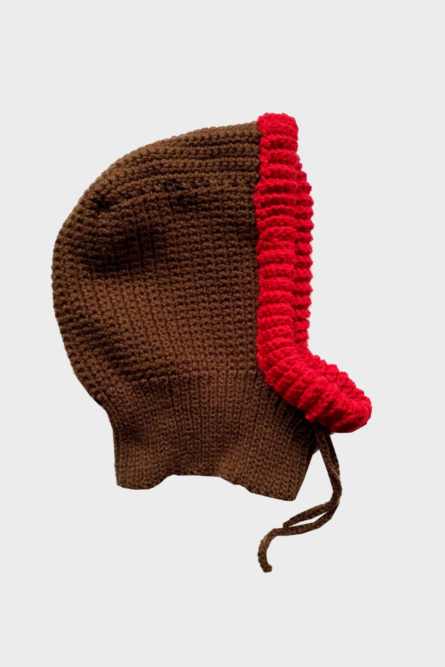 Balaclava hood BROWN + RED