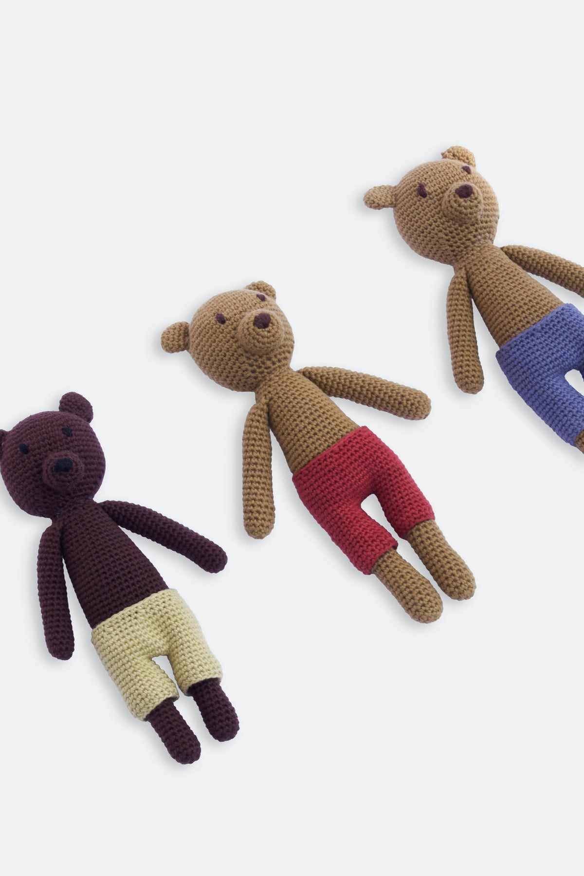 Handmade crochet bear lilac pants