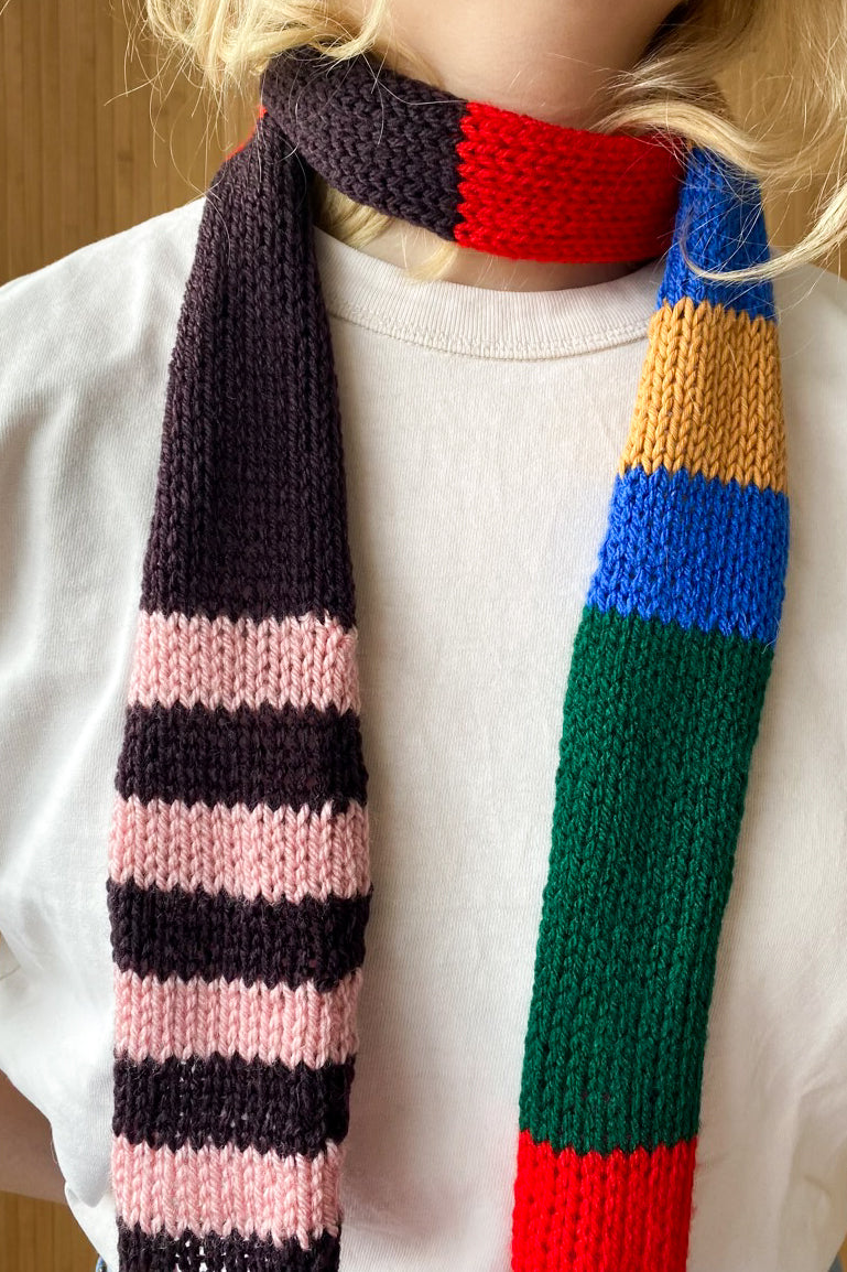 Skinny roll scarf MULTIPRINT