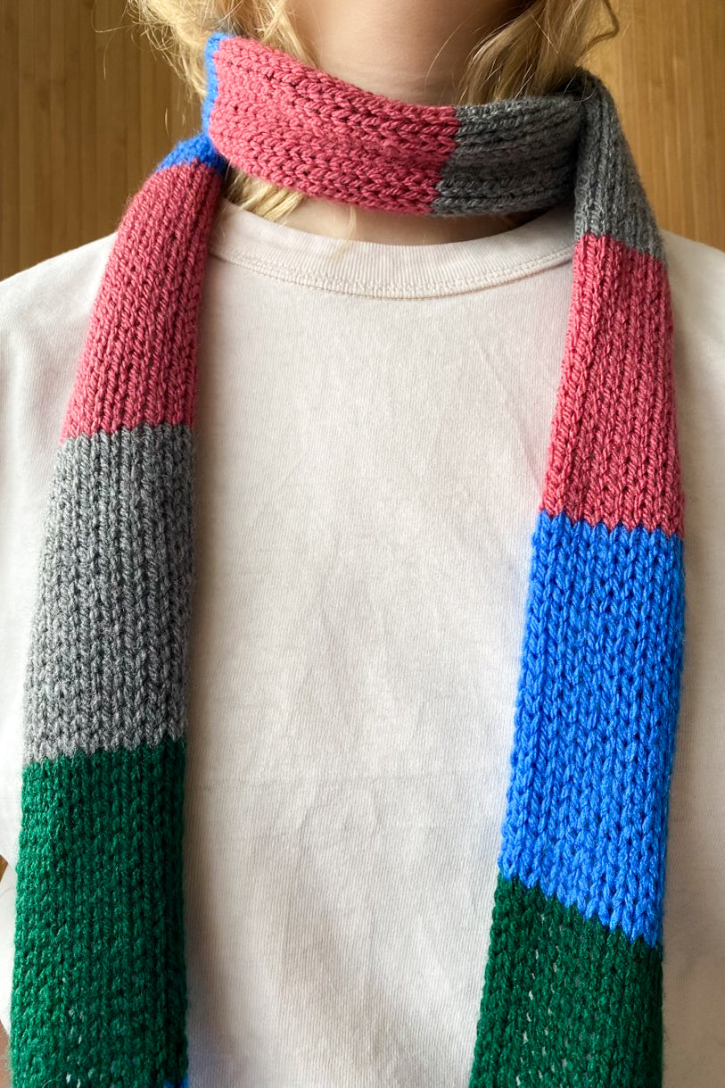Skinny roll scarf CONTRAST (extra long)
