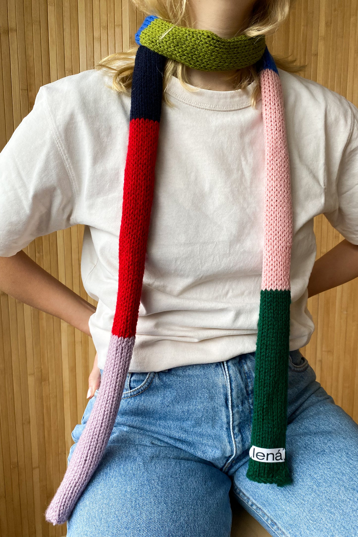 Skinny roll scarf MULTICOLOR