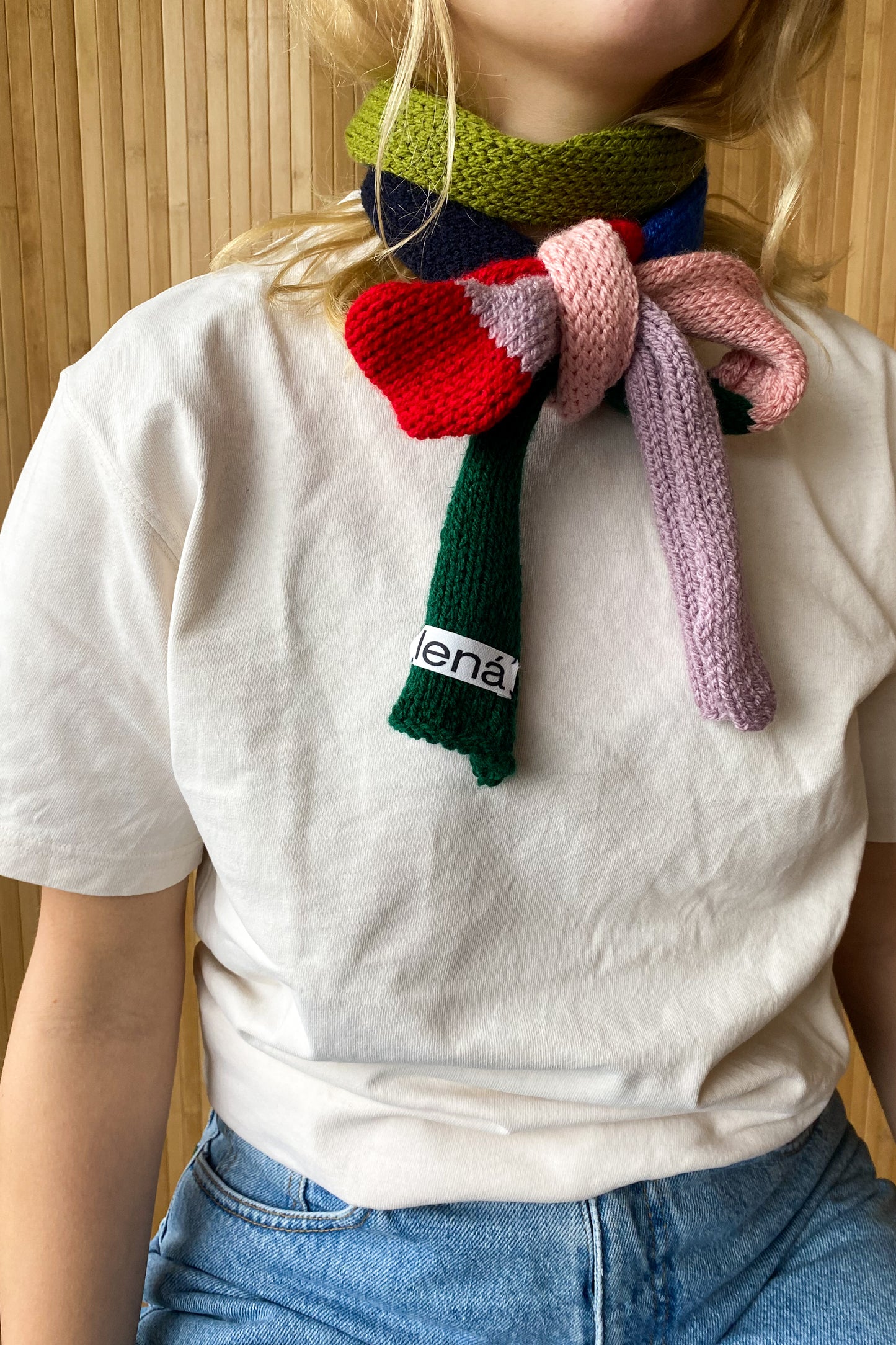 Skinny roll scarf MULTICOLOR