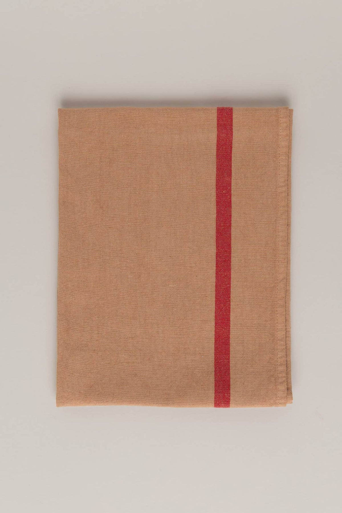 Linen-Cotton Tea Towel Poudre x Rayure Rouge MAISON MASARIN