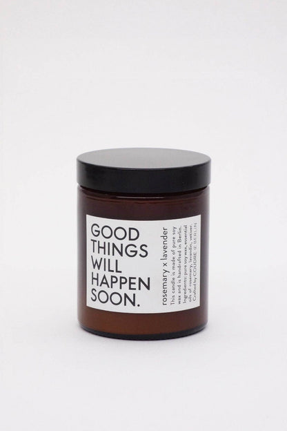 Rosemary x Lavender scented candle Good Things Will Happen Soon COUDRE BERLIN