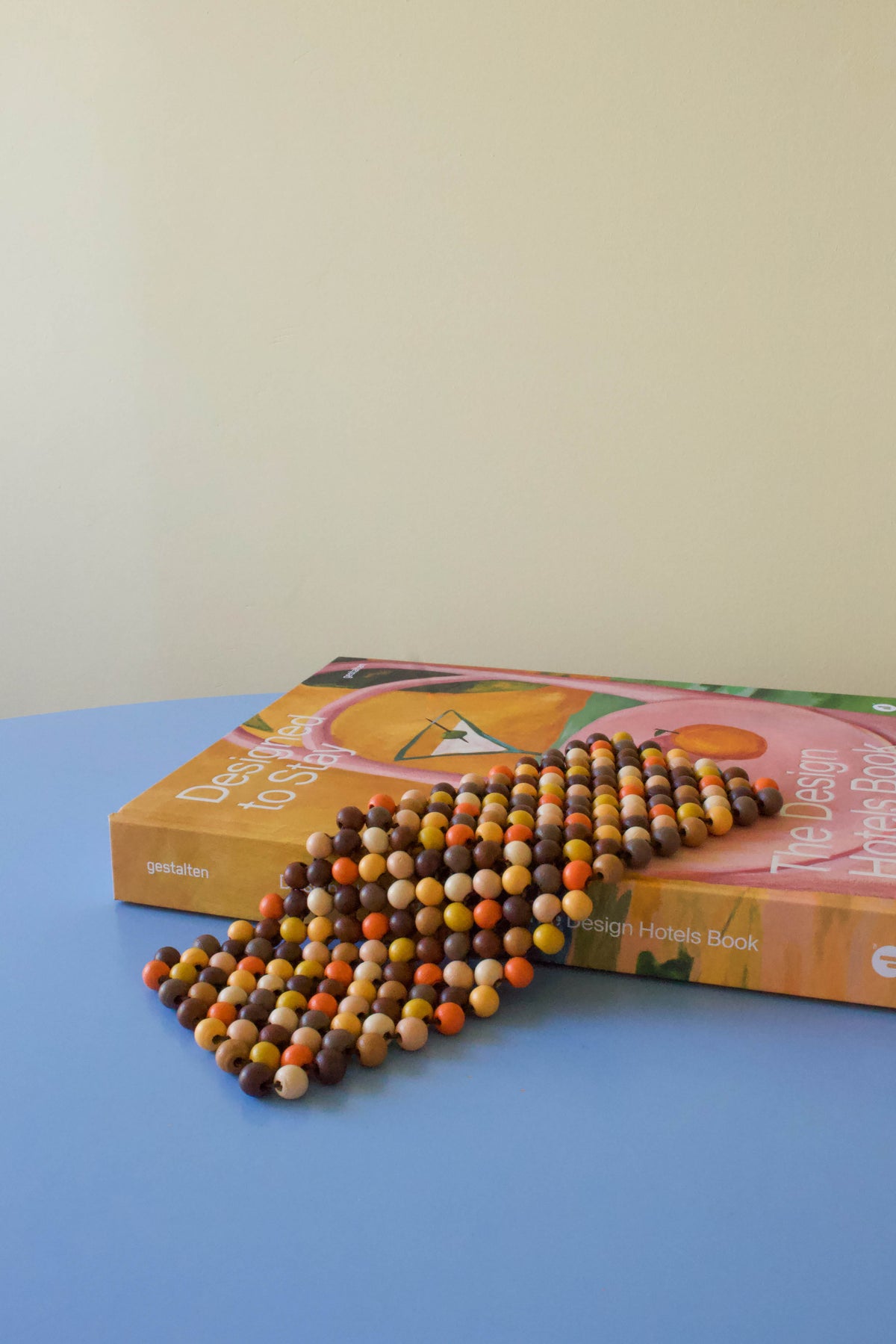 Handmade coaster wood multi-color rectangular
