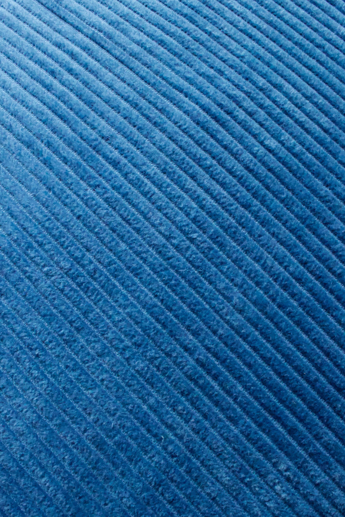 Handmade corduroy floor pouf blue
