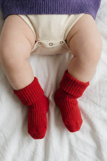 Wool baby socks Lava LILLE BARN