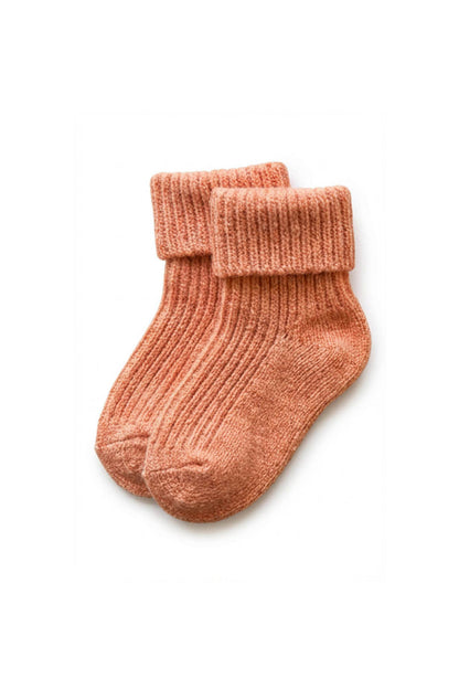 Wool baby socks Peach Fuzz LILLE BARN