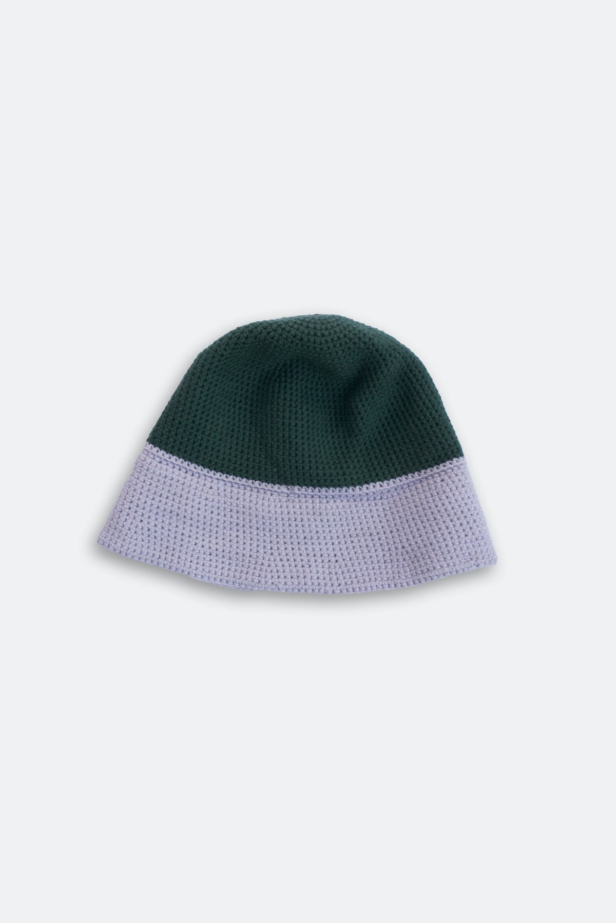 Handmade sailor hat crochet dark green and light blue
