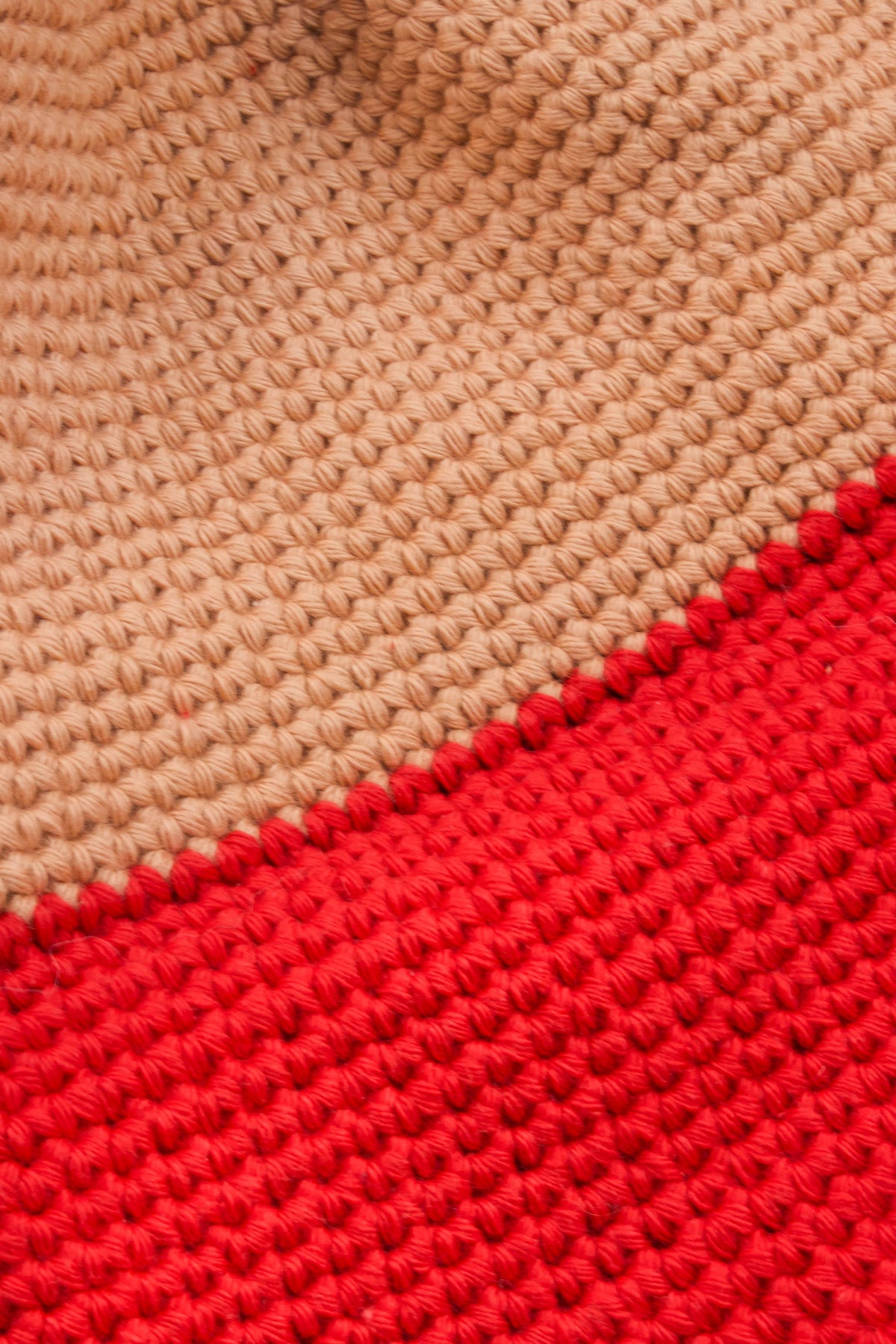 Handmade sailor hat crochet red and peach