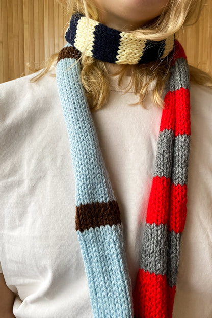 Skinny roll scarf STRIPED