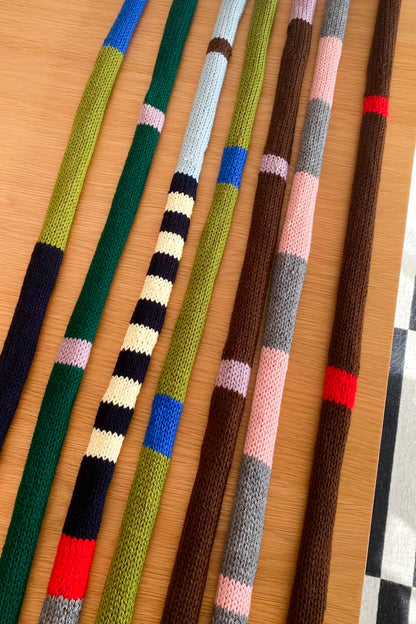 Skinny roll scarf STRIPED